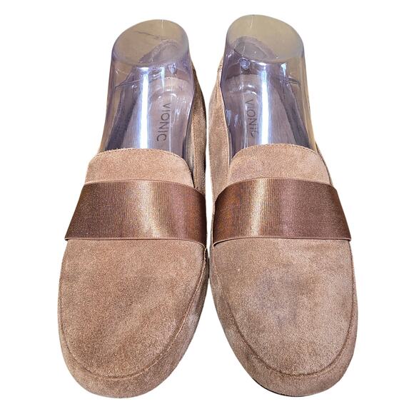 Vionic Women's Chill Bridget Brown Suede Loafers Size 7.5 Slip-On Flats Comfort - Picture 2 of 9